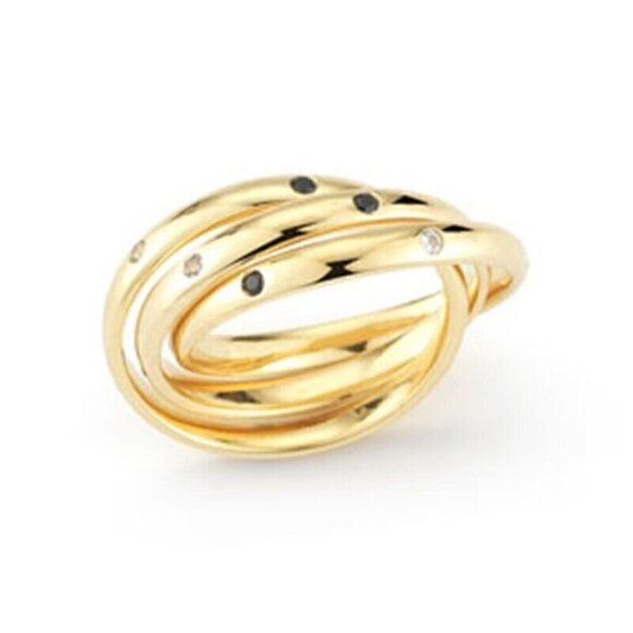 NWT Elizabeth & James Ollie Mila Triple Intertwined Topaz Spinel Ring Size 6 - Picture 2 of 5